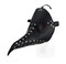 Studded Black Plague Doctor Long Nose Mask with Smoke Lenses